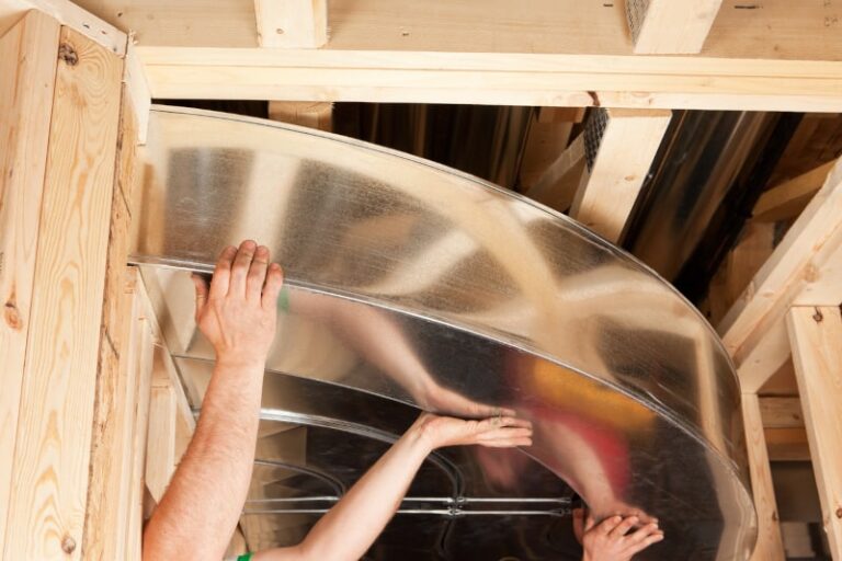 curved ac duct